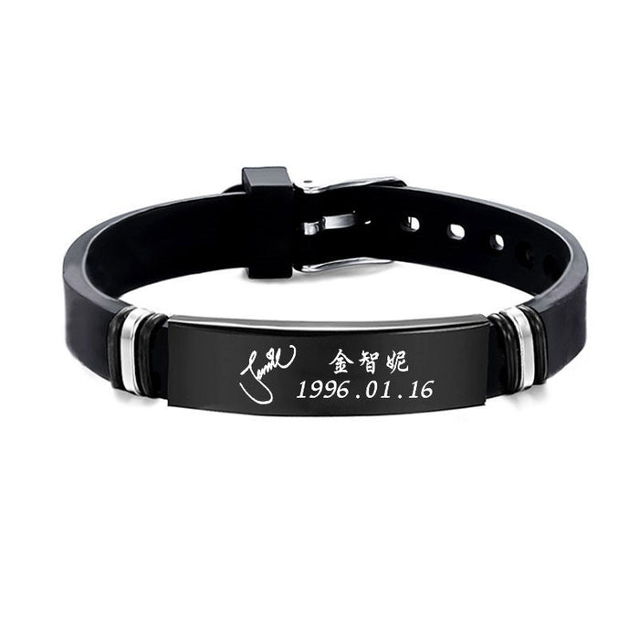 Wholesale Letter Stainless Steel Bracelet JDC-BT-HanLu002