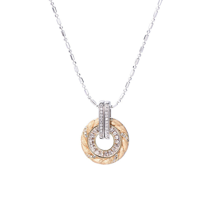 Wholesale Temperament necklace for women, light luxury, niche design, collarbone chain with diamonds, eight treasures compass accessories