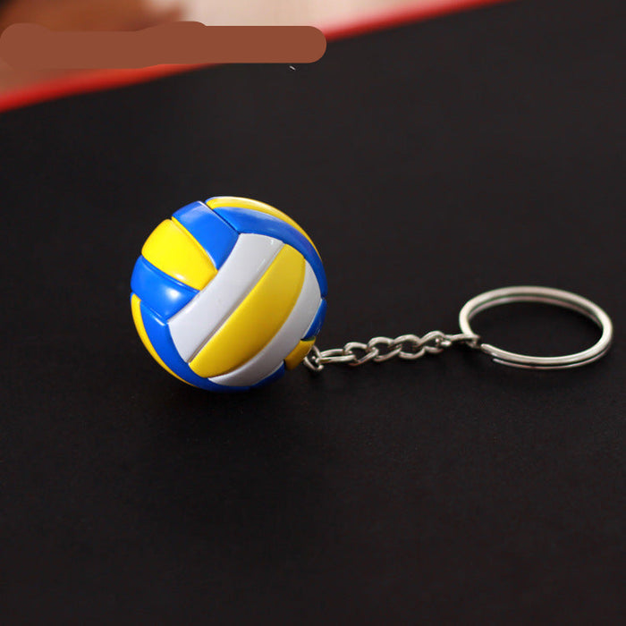 Wholesale Basketball  Simulation Keychain Volleyball Pendant Football  Baseball Keychain