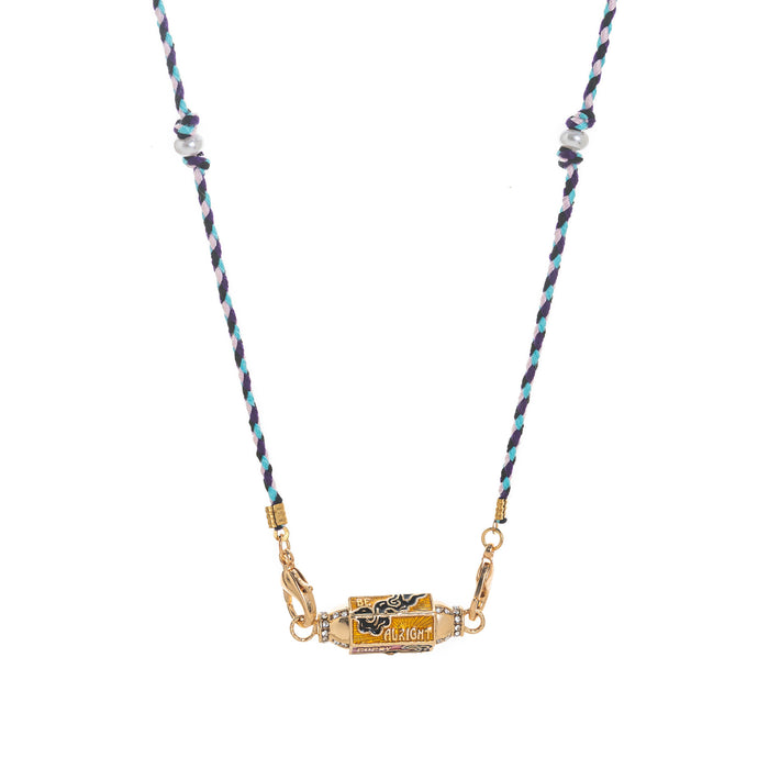 Wholesale Valentine' s Day Colorful Tarot Necklace Women' s Niche Star Eyes Gold-Plated Color-Preserving Pendant