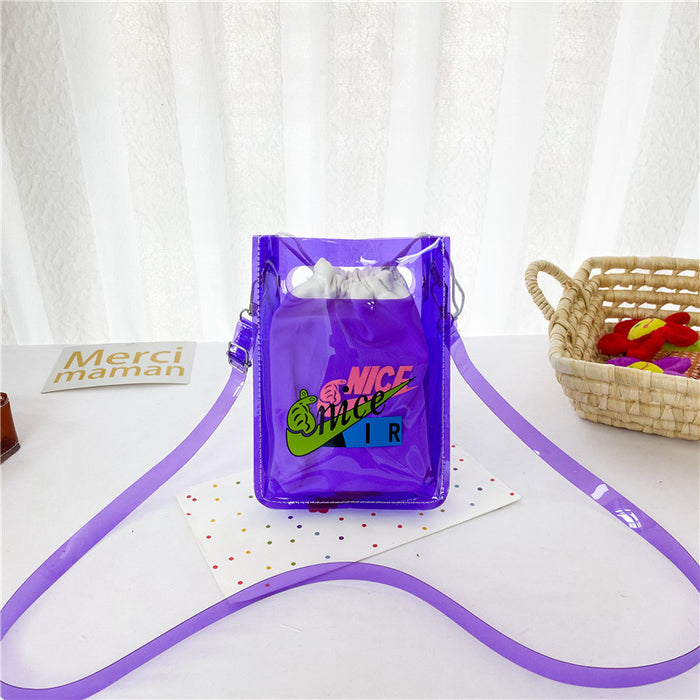 Wholesale Plastic Children's Bags, Transparent Bags, Cute and Personalized Crossbody Bags JDC-SD-DaJu008