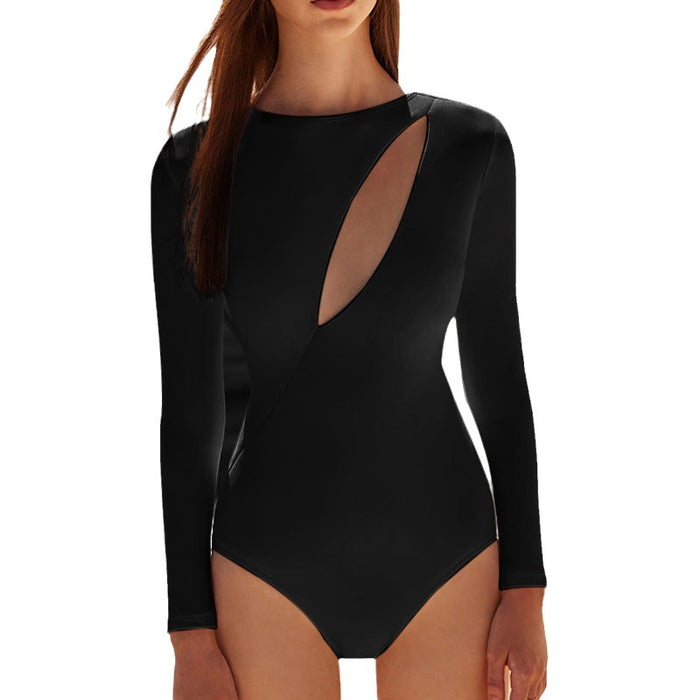 Wholesale One-piece swimsuit, long sleeved swimsuit, surfing beach vacation