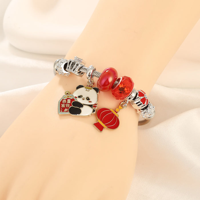 Wholesale Stainless Steel Panda Bracelet Travel Souvenir Fashion Accessory MOQ≥2