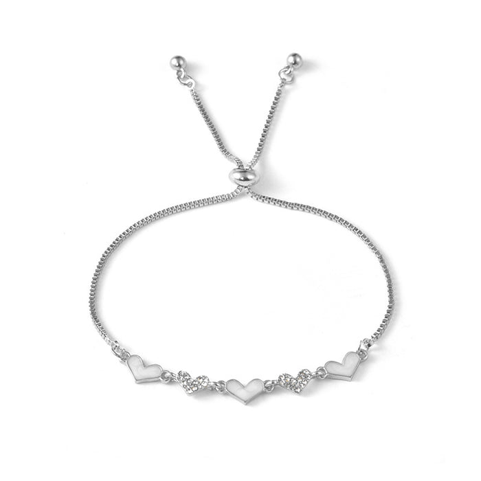 Wholesale Women's Bracelet Jewelry Love Diamond Stretchable Adjustable Bracelet Accessories