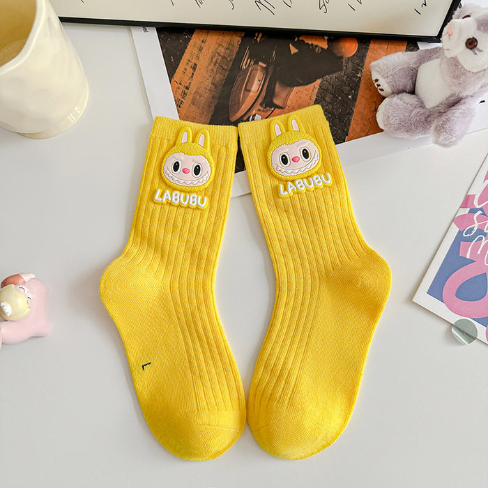 Wholesale Colorful Cartoon Accessories for Spring and Autumn Mid-Calf Socks for Boys and Girls
