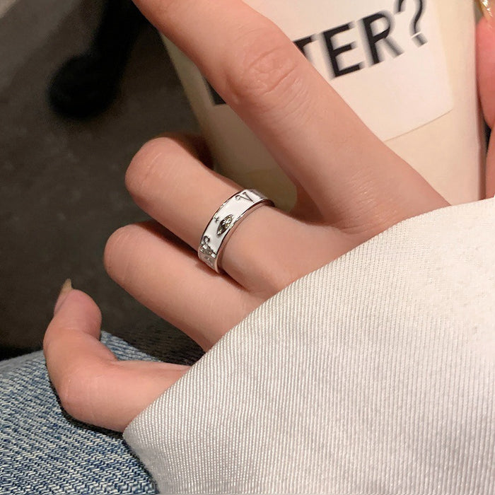 Wholesale Zircon cross opening ring with niche design and adjustable fashion ring