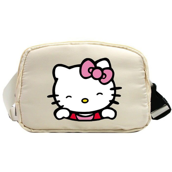 Wholesale Cat Cartoon Waterproof Sports Chest Bag  Versatile Crossbody Bag for Running with Phone Shoulder Bags