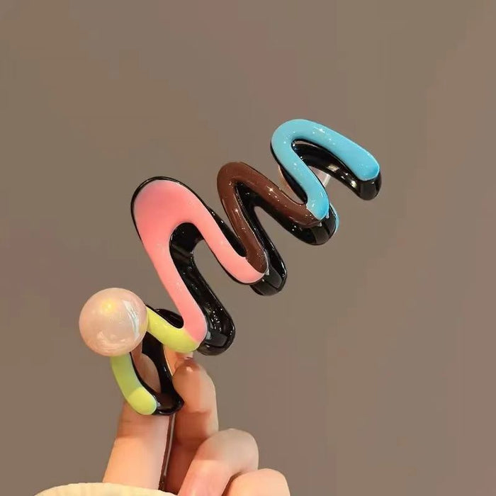 Wholesale Ankora Red Grab Clip Women's Hairclip  Temperament Large Shark Clip Autumn and Winter Back Head Clip Hair Disc Headwear