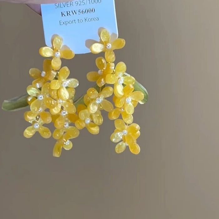 Wholesale Mori Osmanthus Earrings Women's Earrings Niche Sweet Personality Earrings