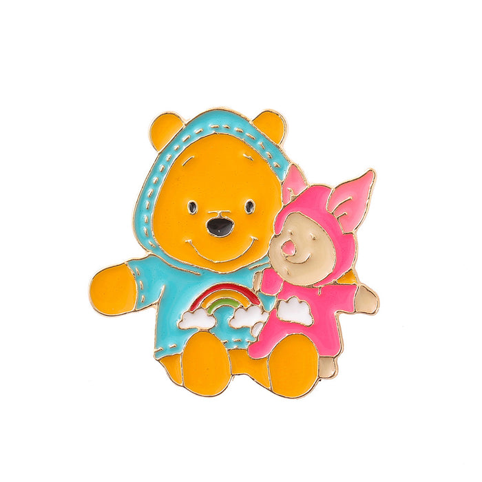 Wholesale Electroplated Metal Cartoon Brooch Pin Fashion Accessory For Bags Clothing Gift