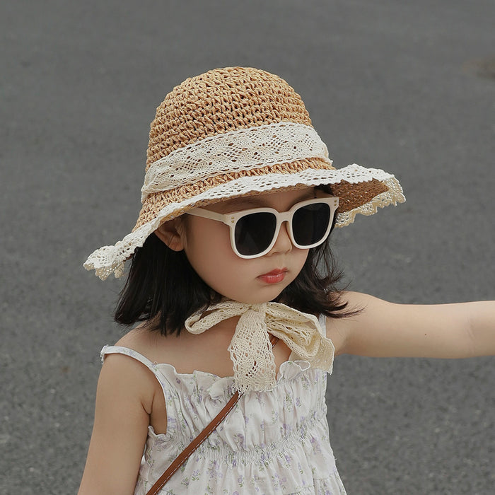 Wholesale Children's Hat Straw Hat Girl's Summer Female Sunscreen Fisherman Hat Baby
