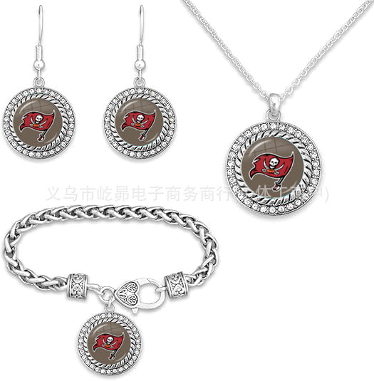 Wholesale Rugby Bracelet Necklace Earring Set