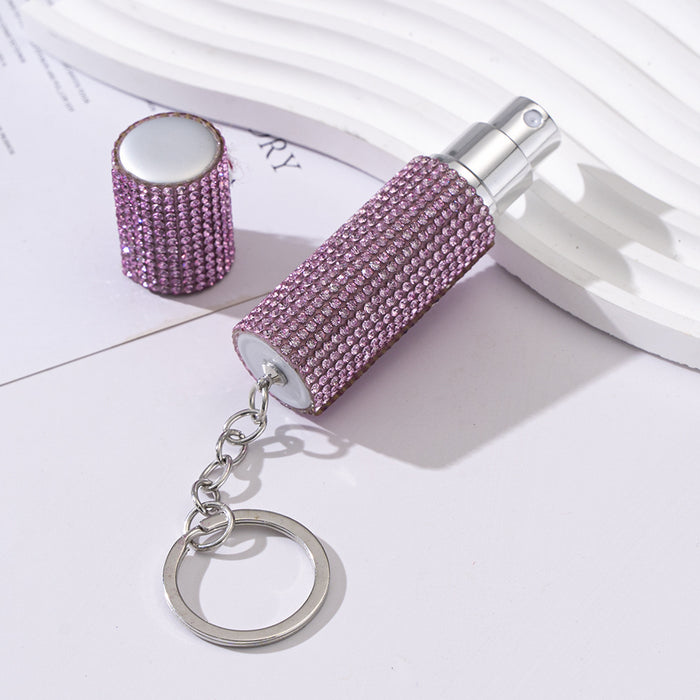 Wholesale Plastic Mini 10ml Diamond Perfume Bottle Keychain JDC-KC-ZY024