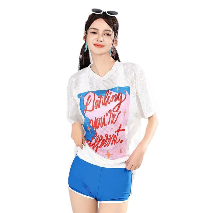 Wholesale Swimsuit Split Sport 3-Piece Fashion Printed Hoodie