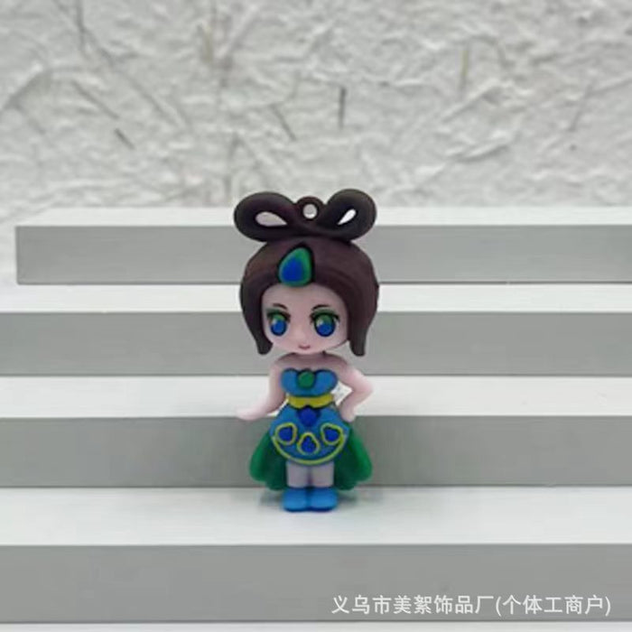 Wholesale Soft plastic three-dimensional doll pendant keychain