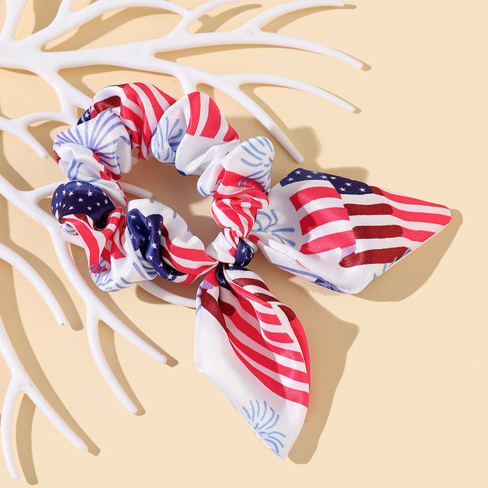 Wholesale 3PCS American Independence Day Bow Hair Tie JDC-HS-ZheZ002