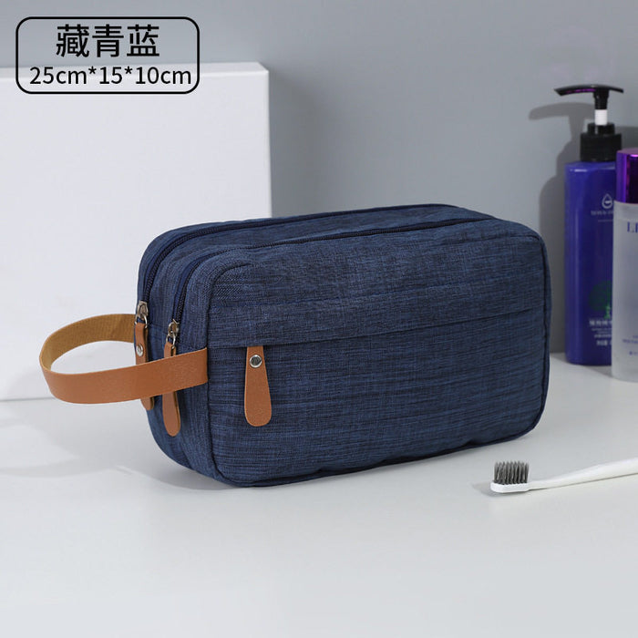 Wholesale Stylish Men S Travel Toiletry Bag Large Capacity Double Layer Portable Oxford Cloth Organizer