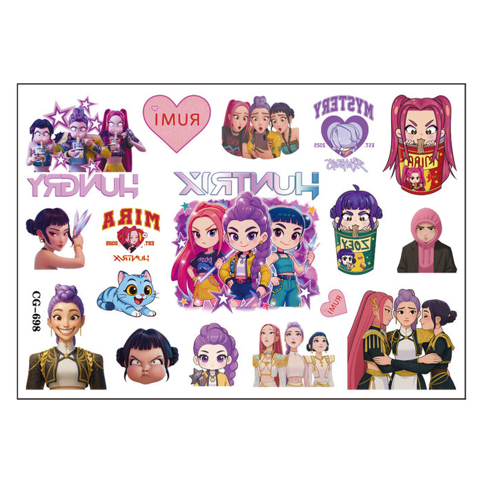 Wholesale KPOP Tattoo Stickers Cartoon Kids Decorative Stickers