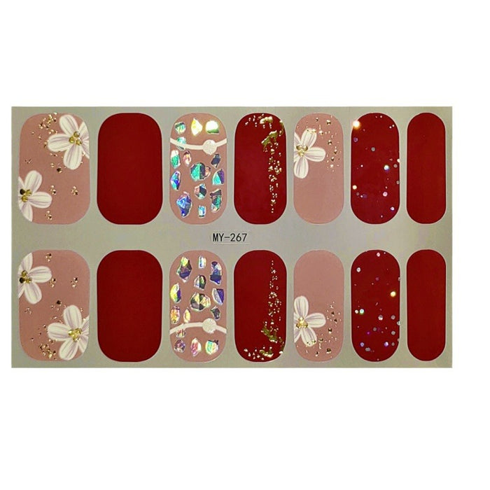 Wholesale 14 Pieces/sheet Butterfly Bake Free Gel Nails Kits Nail Stickers JDC-NS-ARS002