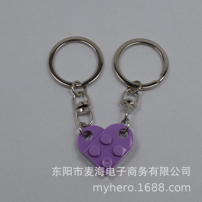 Wholesale Love Building Blocks Plastic Keychain JDC-KC-Maih001