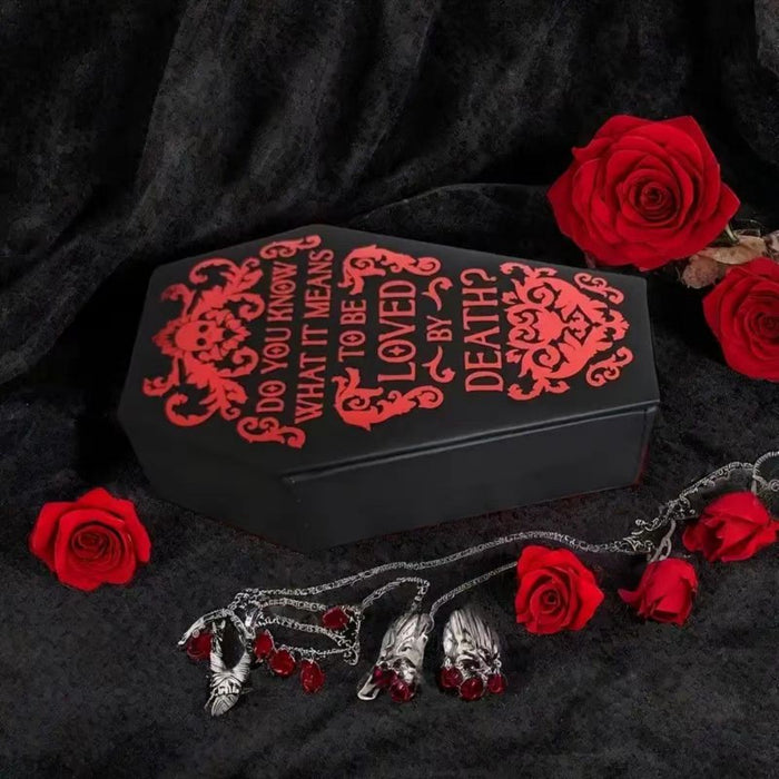 Wholesale Gothic  Coffin Jewelry Box Fashion Jewelry Accessory Decorative Storage For Earrings Rings Necklaces Boutique Resale