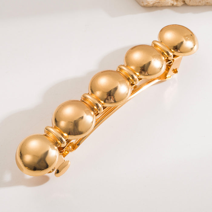 Wholesale geometric smooth metal spring clip all-match temperament hair clip