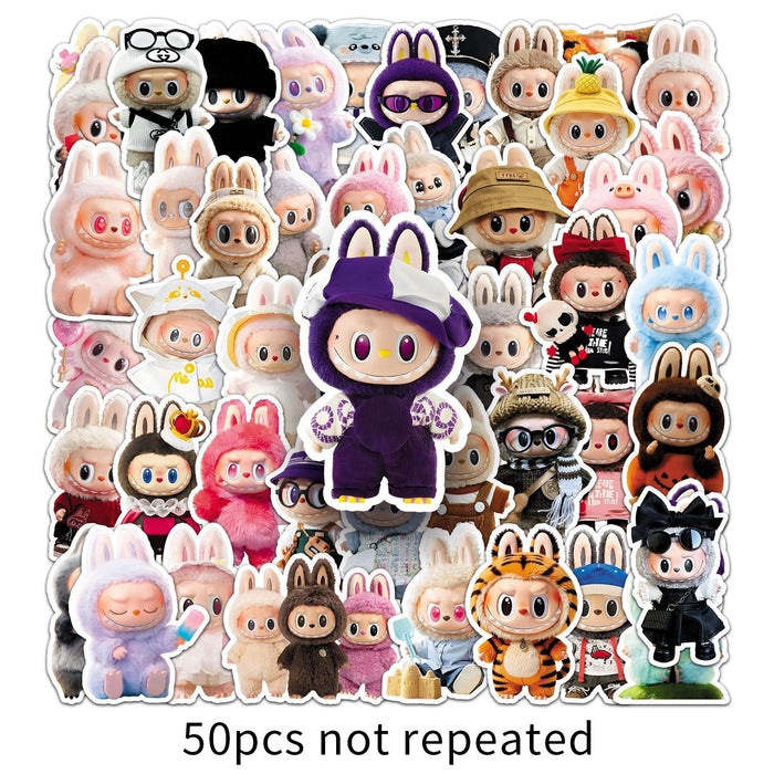 Wholesale 50pcs doll stickers waterproof decorative notebook stickers