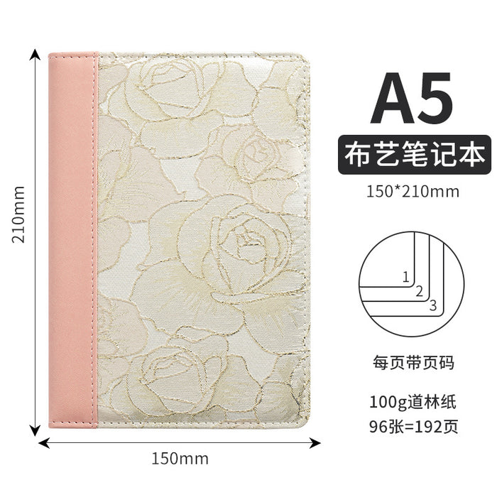 Wholesale A5 Cloth Notebook Pink Dot Grid Cartoon Design Cute Gift & Daily Use MOQ≥2