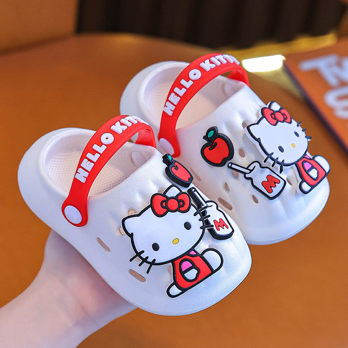 Wholesale  Girls' hole shoes  beach shoes cartoon non-slip bath soft bottom  cartoon children's slippers