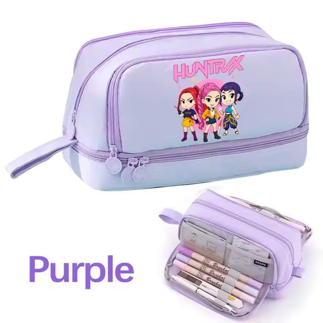Wholesale Fashion Polyester Cartoon Pencil Case Multifunctional Stationery Pouch Cute School Bag