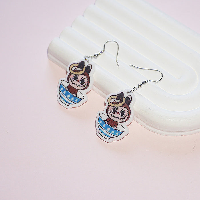 Wholesale Acrylic earrings cartoon cute earrings pendant jewelry