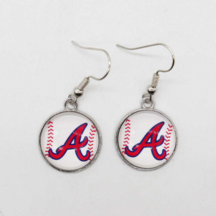Wholesale Baseball Team Football Team Earrings Pendant Moonlight Gemstone Pendant Sports Earrings