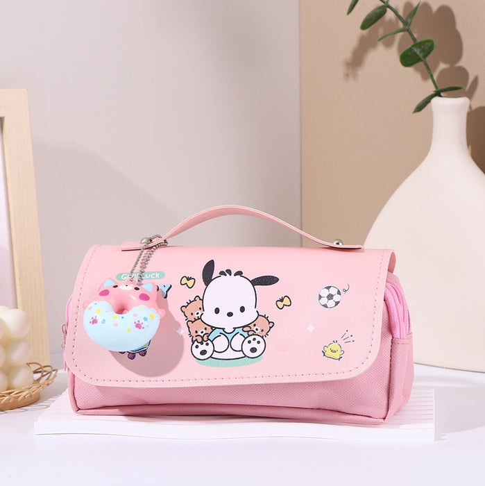 Wholesale Cartoon Puppy Stress-Relief Double-Layer Pencil Case