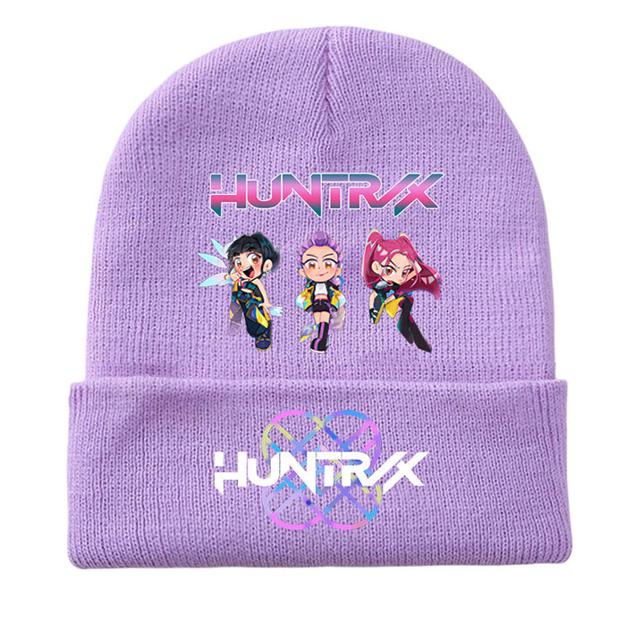 Wholesale Kpop Printed Knit Hat Fleece Hat
