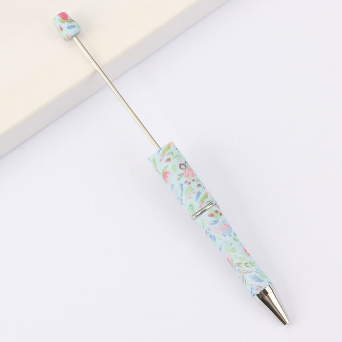 Wholesale DIY Beadable Pens  Cow Leopard Print  DIY for Beaded Plastic Pen JDC-PN-JinBN001