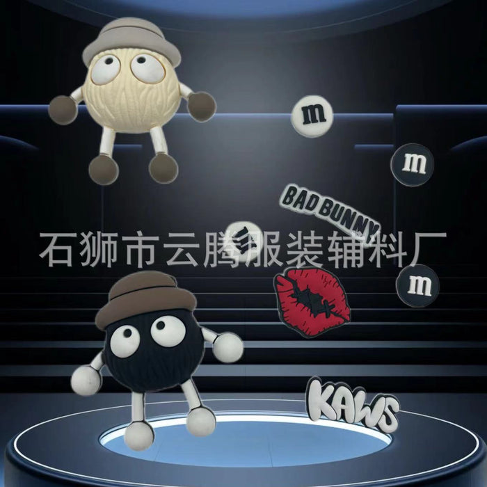 Wholesale 100pcs Charcoal Ball Clogs Shoe Charms Shoe Buckle Accessories Decoration