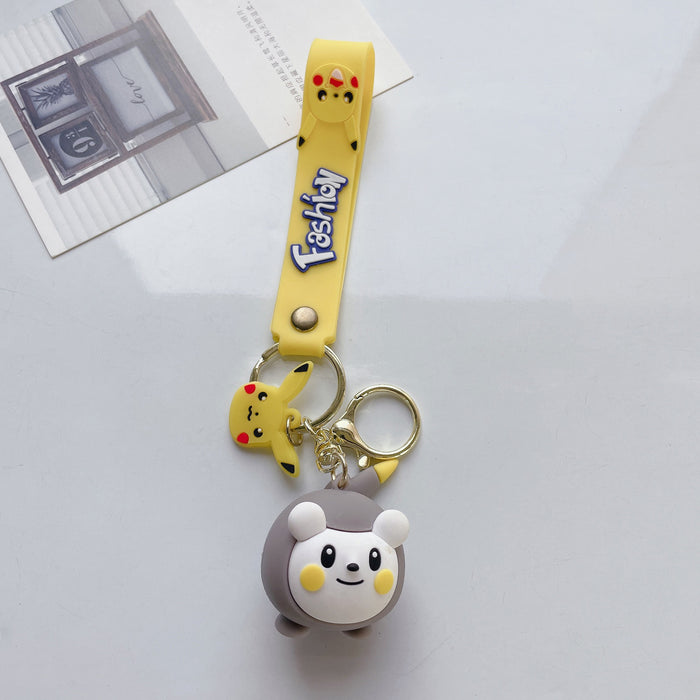 Wholesale Cute Cartoon Three-dimensional Silicone Keychain JDC-KC-JuShu037