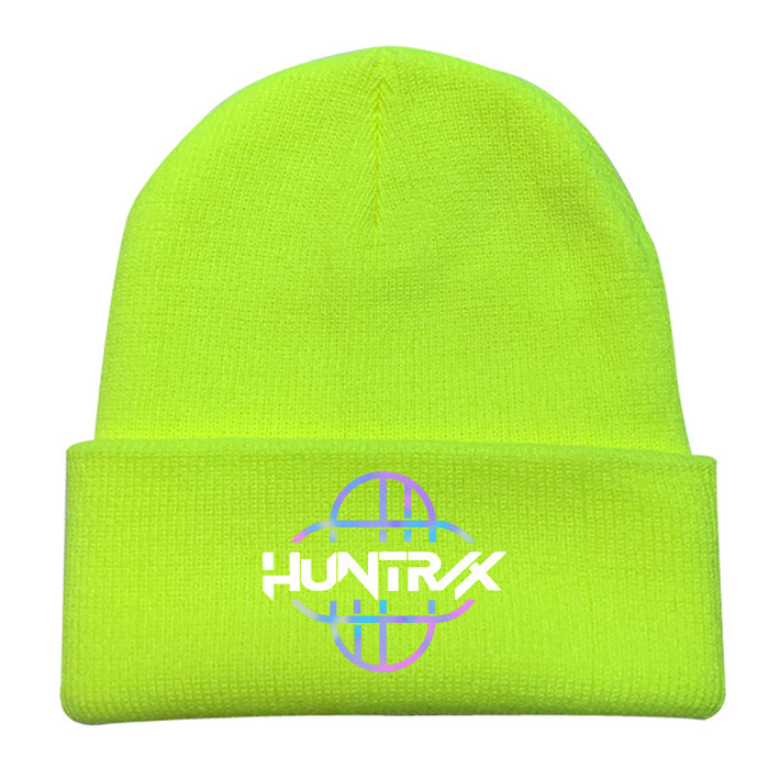 Wholesale Kpop Knitted hat fashion curled brim beanie printed