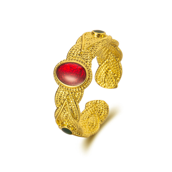 Wholesale Light luxury open mouth ring, niche design ring