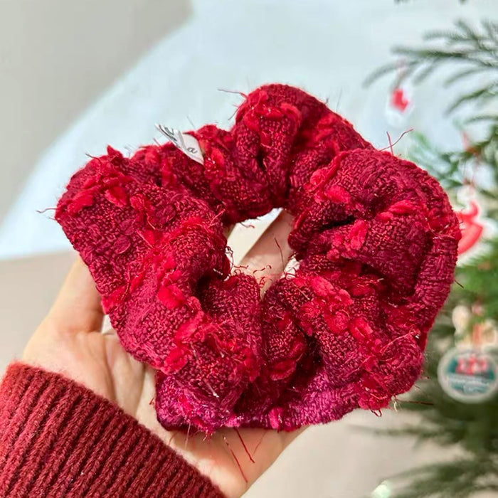 Wholesale Red Woolen Large Intestine Hair Tie JDC-HS-QZ007