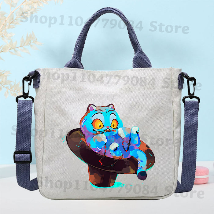 Wholesale KPOP Cartoon Canvas Shoulder Bag for Boys and Girls