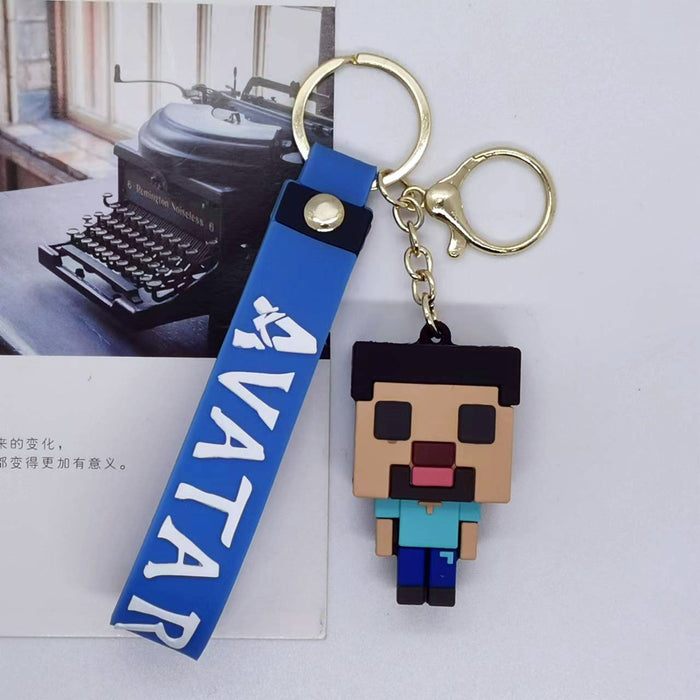 Wholesale Cartoon Doll Cube World Keychain Pendant Bag Car Keychain Accessory Gift