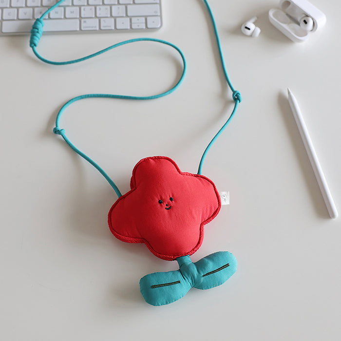 Wholesale Headset Bag Crossbody Coin Purse Mini-mouth Red Envelope  Flower Small Bag