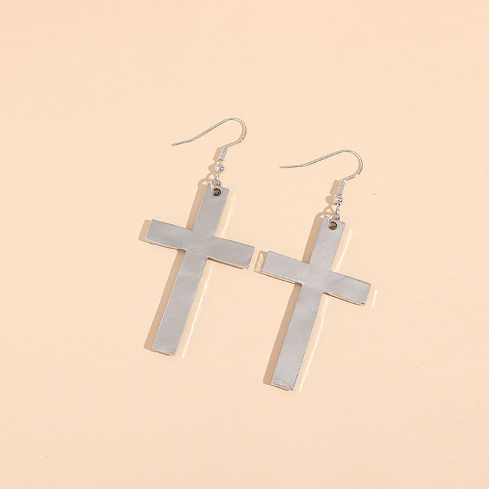 Wholesale Earrings Alloy Creative Luminous Cross JDC-ES-Saip093