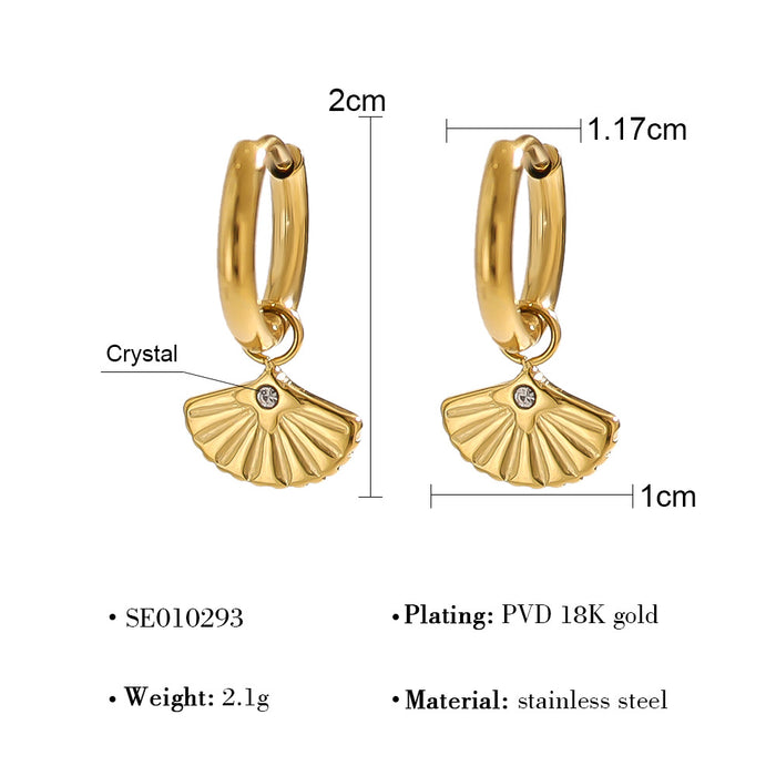 Wholesale Geometric Ear Buckle Fan-shaped Butterfly Diamond Ring Earrings Women's Earrings