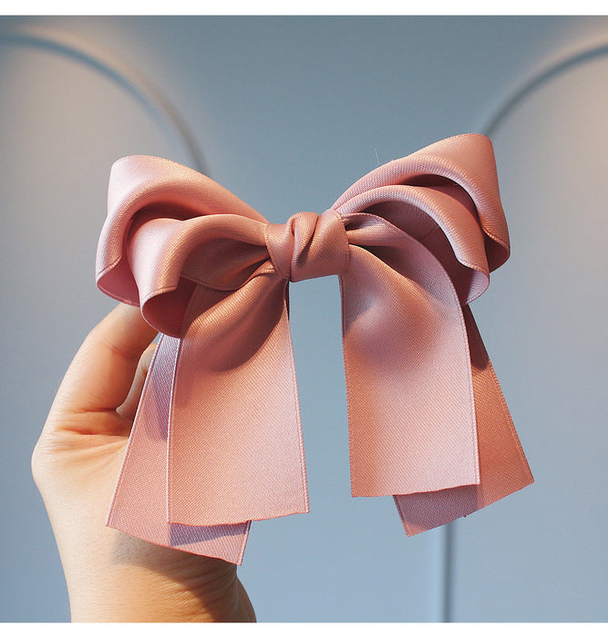 Wholesale Children's ribbons, bows, hair clips, versatile, simple, back of the head hair clips, spring clips, hair accessories