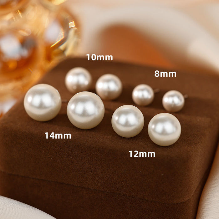 Wholesale  Silver Earrings   Pearl Earrings Shell Bead Earrings Women