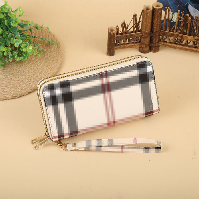 Wholesale Large Capacity Double Zipper PU Wallet JDC-WT-HNG004