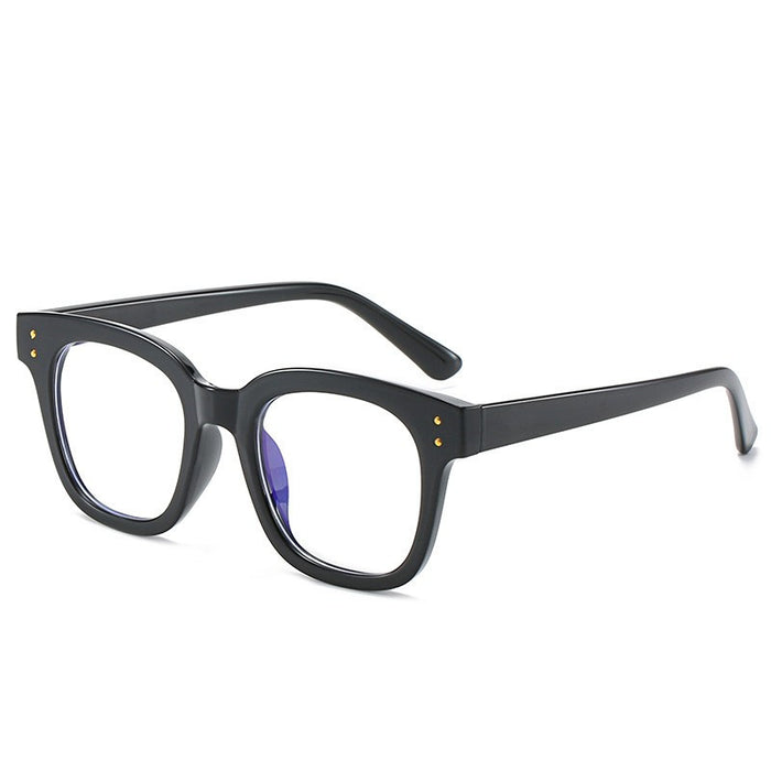 Wholesale Glasses with thin legs, V black frame, anti blue light, flat light, plain colored frame