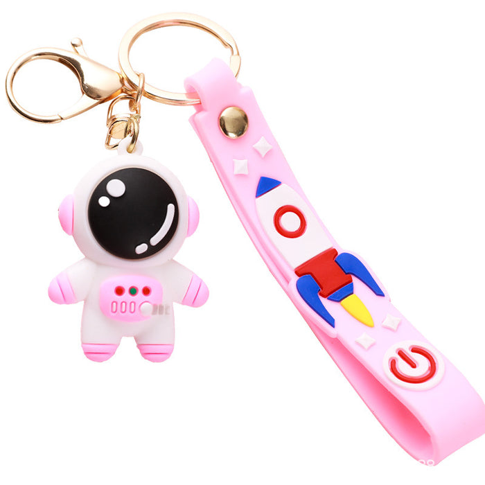 Wholesale  Cartoon Astronaut Keychain Schoolbag Anti-lost Spaceman Space Rabbit Doll Couple Pendant Accessories